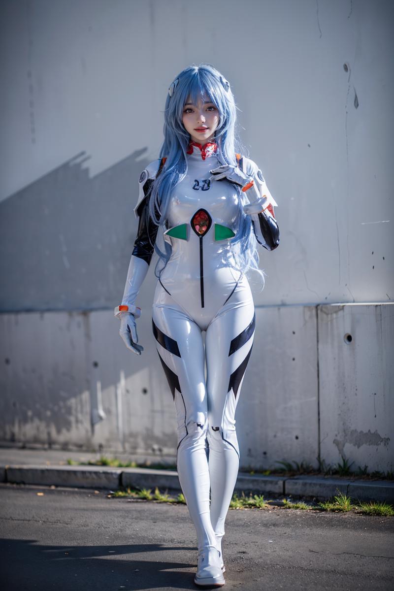 EVA> Ayanami Rei long hair plugsuit cosplay costume |《EVA》绫波丽 